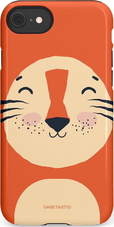 Casetastic hoesje geschikt voor Apple iPhone SE / Apple iPhone 7 / Apple iPhone 8 - Dubbellaagse bescherming - Knuffelkopjes tijger - Fashion Case - Terracotta Zand