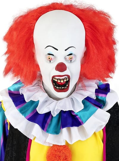 FUNIDELIA Pennywise Mask - IT - Wit