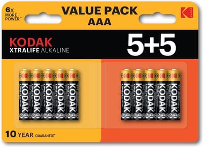 Kodak Xtralife - AAA Alkaline batterijen - 10 stuks