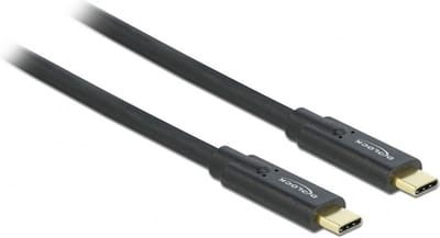 Premium USB-C naar USB-C kabel met E-Marker chip - USB3.2 (tot 10 Gbit/s) - PD tot 20V/5A - video tot 8K 30Hz / zwart - 0,50 meter