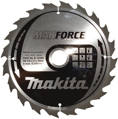 Makita Cirkelzaagblad voor Hout | Makforce | Ø 235mm Asgat 30mm 20T - B-32269