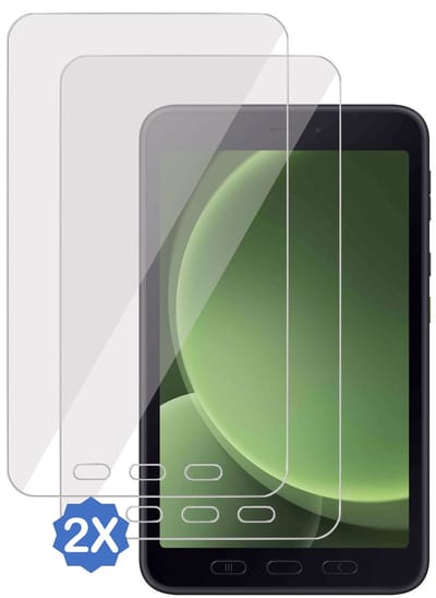 2x TechNow Screenprotector geschikt voor Samsung Galaxy Tab Active 5 Screenprotector - Gehard Glas - Rounded - Proteqt+