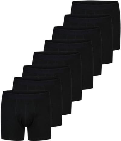Only & Sons Heren Boxershorts ONSSCOTT 8 PACK Zwart S Ondergoed met Elastische Softband