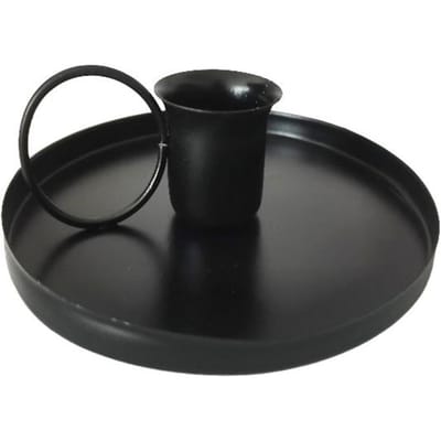 Draagbare kaarsenhouder, bureaukaarshouder, versiering, metalen kaarsenhouder, taps toelopende kaarsenhouder met handvat, bruiloftsdecoraties voor thuis zwart