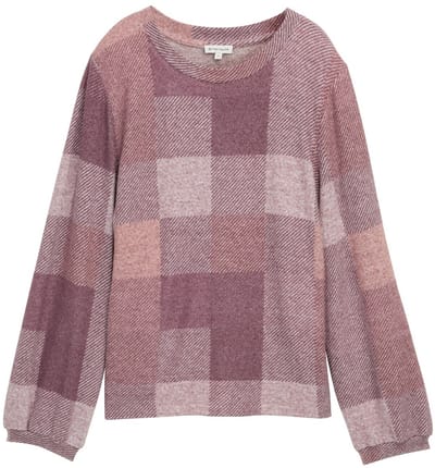 Tom Tailor - Shirt met lange mouwen en patroon - Maat L - berry cosy check