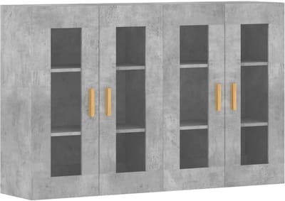 Set van 2 Hangkasten voor Woonkamer of Keuken - Betongrijs