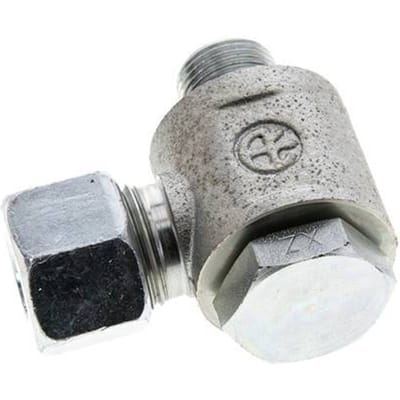 12S & G3/8'' Verzinkt Stalen Swivel Joint Snijringkoppeling Buitendraad 400bar NBR O-ring Draaibaar ISO 8434-1