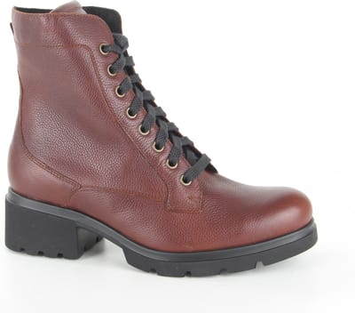 Durea - 9785 H - Hoge sneakersVeterlaarzenDames veterschoenenDames sneakersHalf-hoge schoenen - Kleur: Bruin - Maat: 40