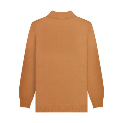 Lambretta Heren AW25 Vintage poloshirt met lange mouwen (Zwart/Stone)