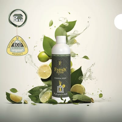 Fresh&Fine Geurvloeistof voor Geurstokjes – Essential Blend (Na)vulling 250 ml – Natuurlijke olie met 37 essentiële oliën – Luchtzuiverend & geurverwijderend