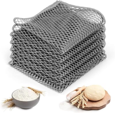 Set van 6 Herbruikbare Deegreinigdoeken 30 x 30 cm - Perfect voor Bakken en Schoonmaken van Oppervlakken, Verwijdert Deegresten en Vlekken