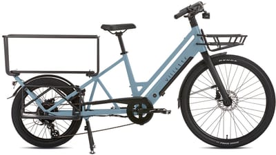 Villette la Famille elektrische longtail transportfiets 10 Ah blauw