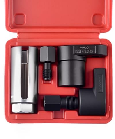 5-delige Zuurstofsensor Socket Set voor Moderne Voertuigen - Inclusief Draad Chasers en Opbergkoffer