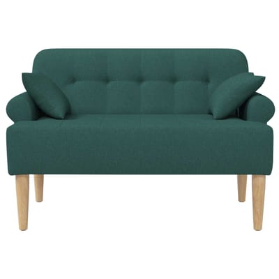 vidaXL - Lovingseat - met - knoopge - tuft - Donkergroen - 120 - x - 65 - x - 79 - cm - Stof