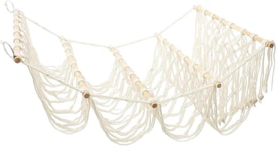 Knuffelnet - Speelgoed opberger - Kinderkamer organiseren - 4-laags verticaal - 120 x 52 cm - Boho