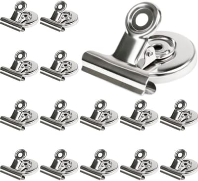 Set van 15 Magnetische Clips 30 mm voor Koelkast, Whiteboard en Foto's - Ideaal voor Kalender en Organisatie