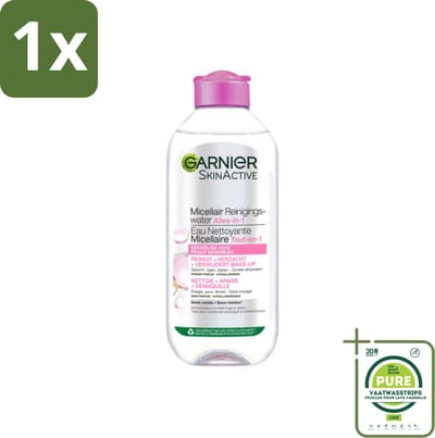 1 x Garnier - SkinActive - Micellair Reinigingswater - Gevoelige Huid - Milde Reiniging & Make-Up Remover - 400 ml - Micellair Water - Reinigingswater - Gevoelige Huid - Make-up Remover - Milde Reiniging