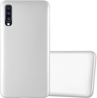 Cadorabo Hoesje geschikt voor Samsung Galaxy A70 / A70s in METALLIC ZILVER - Beschermhoes gemaakt van flexibel TPU silicone Case Cover