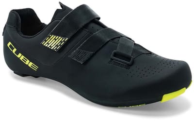 CUBE Fietsschoenen RD Sydrix - Sportschoenen - Met klittenband - Zwart/Lime - Maat 38
