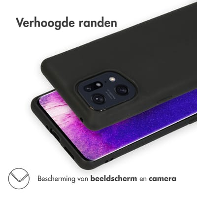 imoshion Hoesje - Geschikt voor Oppo Find X5 5G - Color Backcover - Zwart