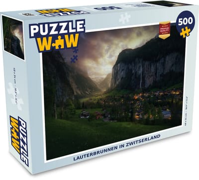 Puzzel Lauterbrunnen in Zwitserland - Legpuzzel - Puzzel 500 stukjes