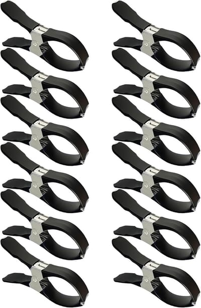 Zwembad klemmen - Afdekking clips - Zwembad afdekken - Roestvrij staal - 12 stuks - Zilver