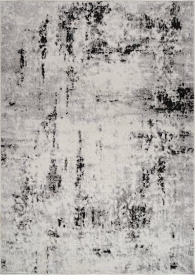 SURYA Vloerkleed - Woonkamer, Slaapkamer - Modern Abstract Tapijt NATALIA - Wit/Grijs - 152x213 cm