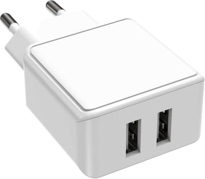 Usb Adapter 2 Poorten - Gecertificeerd - Usb Stekker - Oplader voor smartphone, e-reader, koptelefoon, smartwatch, bluetooth speaker
