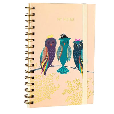 Dailygoods- Notitieboek A5 160 pagina's - Spiraalblok - Gelinieerd - Dagboek - Hardcovers - Lichtgewicht ontwerp - Notitieblok