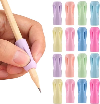Kleurige Siliconen Pen Grip Handvatten voor Studenten - 16 Stuks, Schrijfhulp voor Verbeterde Houding en Comfort bij Handgeschreven Teksten