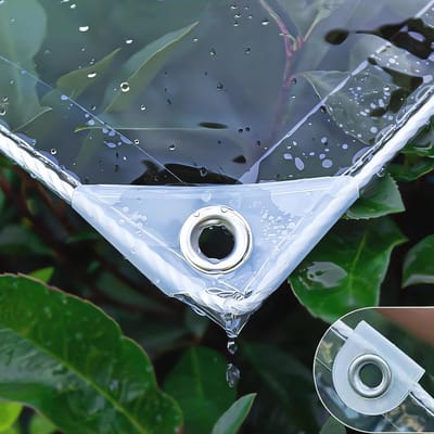Transparant waterdicht zeil 2m x 2m - weerbestendig afdekzeil voor tuinmeubelen en planten