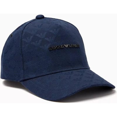 Emporio Armani opvallende koningsblauwe honkbalpet black