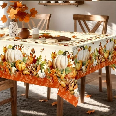 Herfst Oogst Rechthoekige Tafelkleed voor Tafeldecoratie Keuken Eetkamer Waterdicht Herbruikbaar Tafelkleed voor Tafels Feestdagen 140x180cm