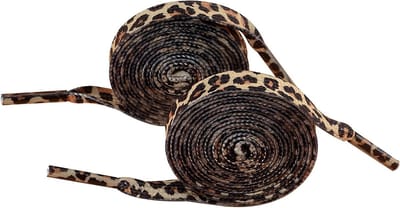 Leopard Print Schoenveters, 2 Paar Brede Sneakers Veters, Dierenpatroon Veters voor Sneakers en Sportschoenen