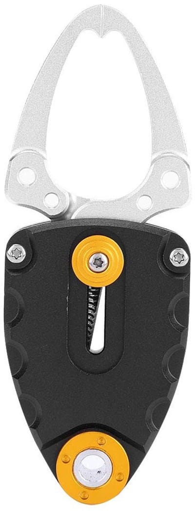 Dailygoody - Drijvende Hengeltang - Fish Lipgrip - Draagbaar en Roestvrij - Zwart - Hengelaccessoire - Ideaal voor vissers - Compact formaat