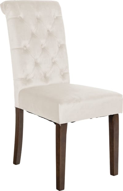 CLP Lisburn Eetkamerstoel creme Fluweel