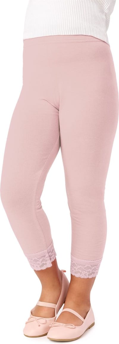 Merry Style MS-MS10-293-LE Meisjes Leggings - Sport - Vrijetijdsbroek - 3/4 Capri – Viscose - Sporbroek - Yogabroek - Poederroze - 158