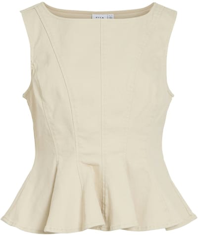 Vila Top Vichia Peplum Top 14120416 Birch Dames Maat - 42