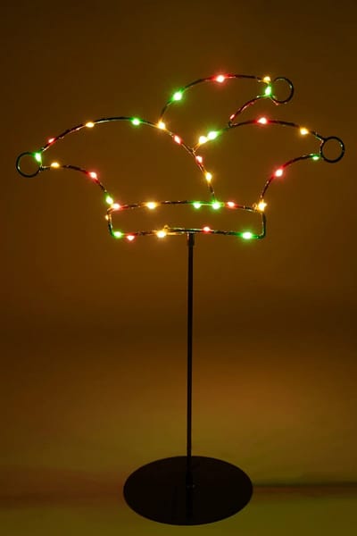 Carnavals Versiering Verlichte prinsenmuts 41 x 30 cm decoratie standaard.
