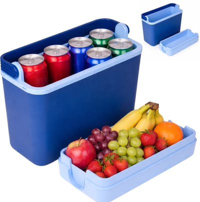 Lomera Koelbox - Koelbox 12 Liter - Koelbox Blauw - Kleine Koelbox - Smalle Koelbox - Mini Koelbox - Koelbox Camping - Koelbox voor Camping - Koelbox voor Onderweg - Koelbox voor Picknick