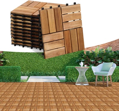 Akazienhout Klik Terrastegels 30x30cm 22 Stuks 2m² FSC-gecertificeerd