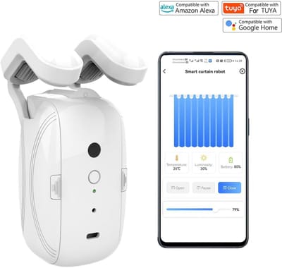 Automatische Gordijnopener voor Tuya WIFI - Bediening via App, Timer en Google Home