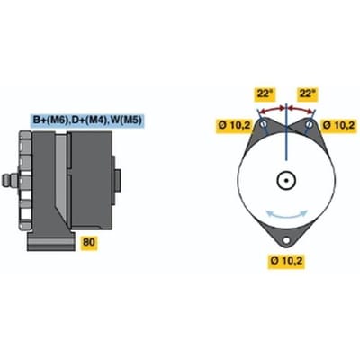 Driefasige generator BOSCH 0 986 031 230