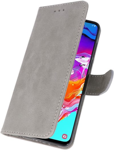 Hoesje Geschikt voor Samsung Galaxy A11 - Kaarthouder Book Case Telefoonhoesje - Grijs