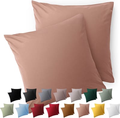 Blumtal Kussensloop Microvezel Kussenhoes 50 x 50 cm - Roze - Met Rits - Set van 2