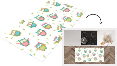 Keukenloper - Loper keuken - Uilen - Patronen - Kinderen - 120x60 cm - Keukenloper vinyl