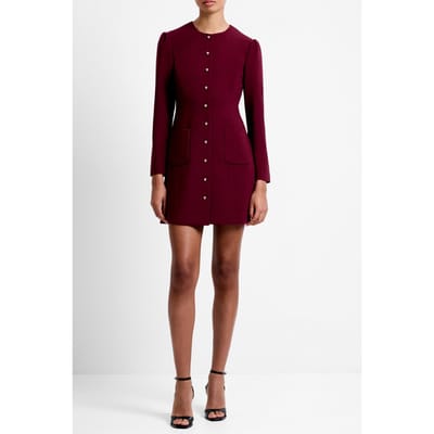 French Connection Celie Button Through Dress Bordeaux Red Bordeaux Red Größe: 10 | Blusenkleider Outlet | Damen | Rot