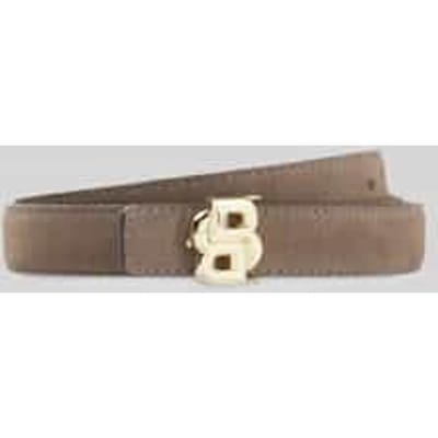 Riem van echt leer met labeldetail