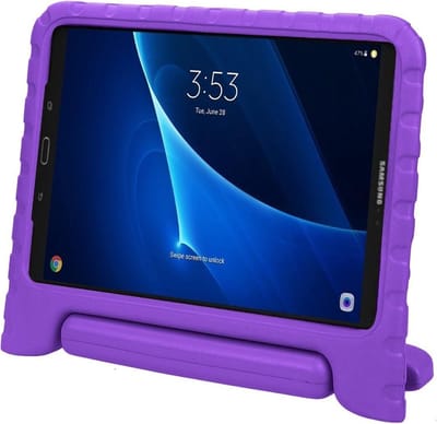 Hoesje - Geschikt voor Samsung Galaxy Tab A 10.1 (2019) - Kinderhoes Shockproof Bumper - Kidsproof Case - Tablethoes - Kinder Hoes Cover - Paars