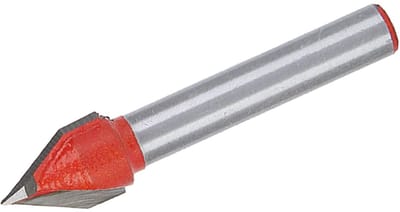 Shopcentral Freesbit - 60° V-Groef - Hoge precisie - 10 mm x 6 mm - Houtbewerking - Snijgereedschap - Geschikt voor professionele toepassingen